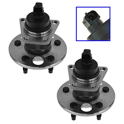 Image of TRQ 2 Piece Rear Wheel Bearing & Hub Assembly Set Compatible with 1991-1998 Buick Skylark 1992-1996 Chevrolet Beretta 1992-2005 Cavalier Corsica 1992-1998 Oldsmobile Achieva Pontiac Grand Am 1992-199
