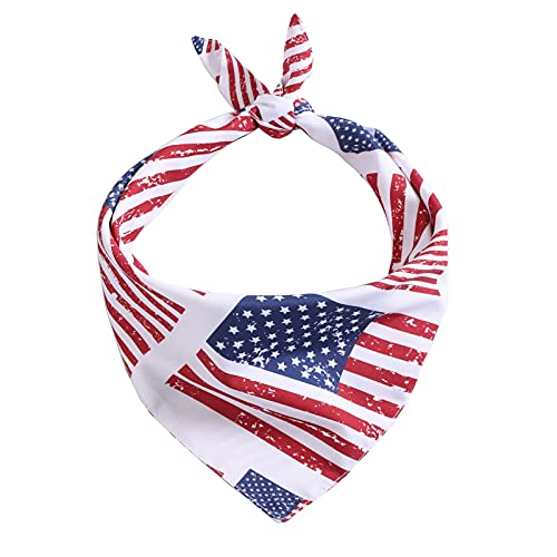 BinaryABC USA Flag Dog Bandana,American Flags Dog Bandana Pet Scarfs,4th of July American Independence Day Pet Decorations (Style 4)