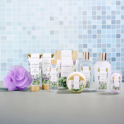Pamper Gifts for Women-Spa Luxetique Spa Gift Set 10pcs Lavender Relaxing Bath Set with Bubble Bath, Body Lotion, Hand Cream, Mothers Day Gifts Mum Birthday Gifts Valentine's Christmas Gifts - Image 2