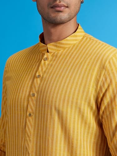 Image of DIWAS BY MANYAVAR Men's Cotton Striped Kurta (1pc)