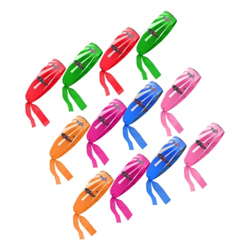 COLLBATH 12 Piezas Venda Diademas Deportivas para Diademas De Ninjas Diademas para Hombres Traje De Kárate Y Diadilla Diadema De Kárate Damas Diademas Chicas Fiesta Banda Paño