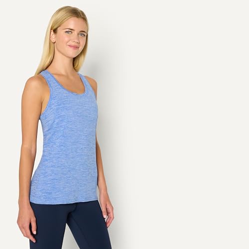 Image of Amazon Essentials Women's Active Quick Dry Tech Stretch Racerback Scoop Neck Tank Top, Multipacks