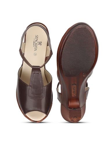 Image of Liberty Senorita AGL 114P Casual Wedge Heel Sandal For Women With PVC Sole | Stylish and Comfortable | Durable Summer Footwear for Outdoor Indoor | Ideal for Everyday Wear