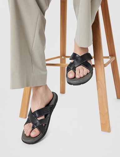 Image of Woodland Men Black Sandal