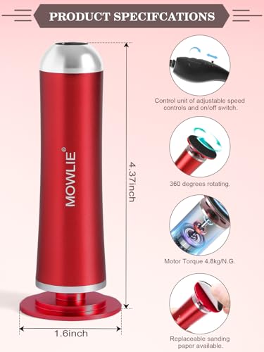 Image of FSA&HSA Electric Foot Callus Removers, Portable Electronic Foot File Pedicure Tools, Electric Callus Remover Kit, Professional Pedi Feet Care Perfect for Dead, Hard Cracked Dry Skin Ideal Gift (red)