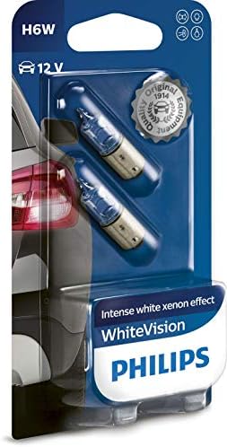 Philips 12258WHVSM WhiteVision Halogen Headlamp Bulb H1/W5W, 12 V