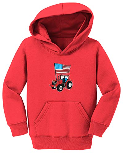 American Flag Tractor - USA 'Murica Toddler/Youth Fleece Hoodie2