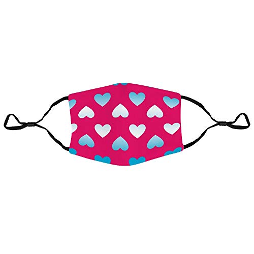 Kids Children Reusable Face Protection Washable Novelty Cute Lovely Pink Heart Pattern Mouth