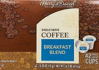 Harry & David Single Serve Breakfast Blend Coffee K-cups, 42 count (Medium Roast)