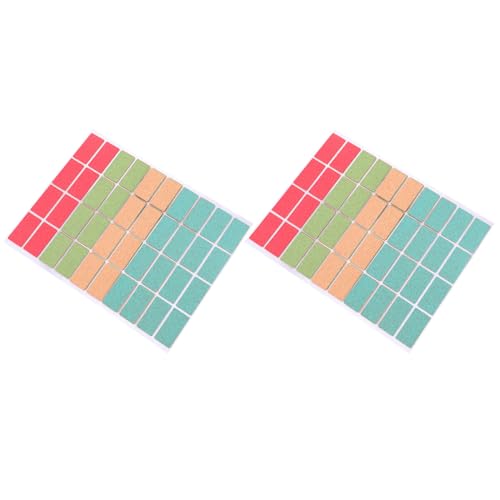 ROMISBABA 2セット 防水自己粘着木質ラベルシール 色け類用 剥がせる価格表示ステッカー 入り 小長方形プ 簡単貼付耐久性高く手に優しい素材