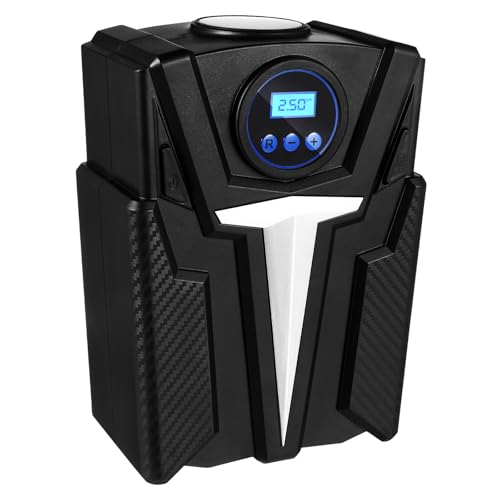 ADOCARN Compresor de Aire Digital 12v para Neumáticos de Coche con Pantalla LCD y Luz Led, Inflador Portátil Automático para Emergencia en Automóvil, Bomba de Neumáticos Compacta y Fácil