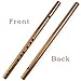 Bamboo Piccolo Flute Without Membrane Hole Short Transverse Flute Traditional Chinese Woodwind Musical Instrument for Beginners (Key G/15inch)