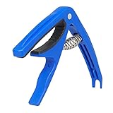 Generic ギターカポ スプリング式 ウクレレカポ 簡単着脱 弦楽器アクセサリー 強力圧力 保護ゴムパッド 持ち運びやすい ファッション外観 プレゼント用 ミュージックイベントに適用, 青い