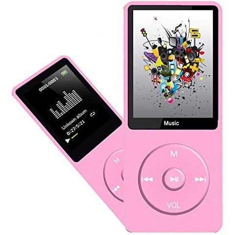 MP3 Player, Music Player with 16GB Micro SD Card, Build-in Speaker/Photo/Video Play/FM Radio/Voice Recorder/E-Book Reader, Supports up to 128GB Cover