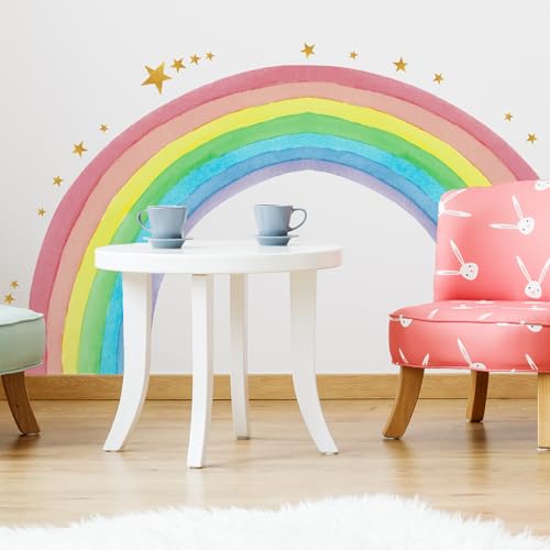 Vinilos Decorativos Arcoíris Acuarela Grandes miniatura 4