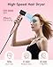 Brightup 5 in 1 High-Speed Hot Air Styler, 1400W Powerful 120000RPM Hair Dryer Brush, Negative Ions Thermal Brush, Cool Shot Button, Curler, Volumizer, Straighter, No Heat Damage, with Travel Bag