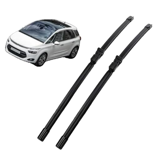 Coche Escobilla limpiaparabrisas Delanteros Traseros para Citroen C4 Picasso MK2 2013-2022 30+30, Juego de Escobillas Parabrisas Planas, Todos Los Climas de Ventana Limpi
