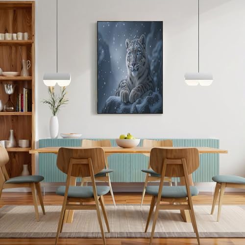 Décoration thème de la faune léopard des neiges affiche grand format