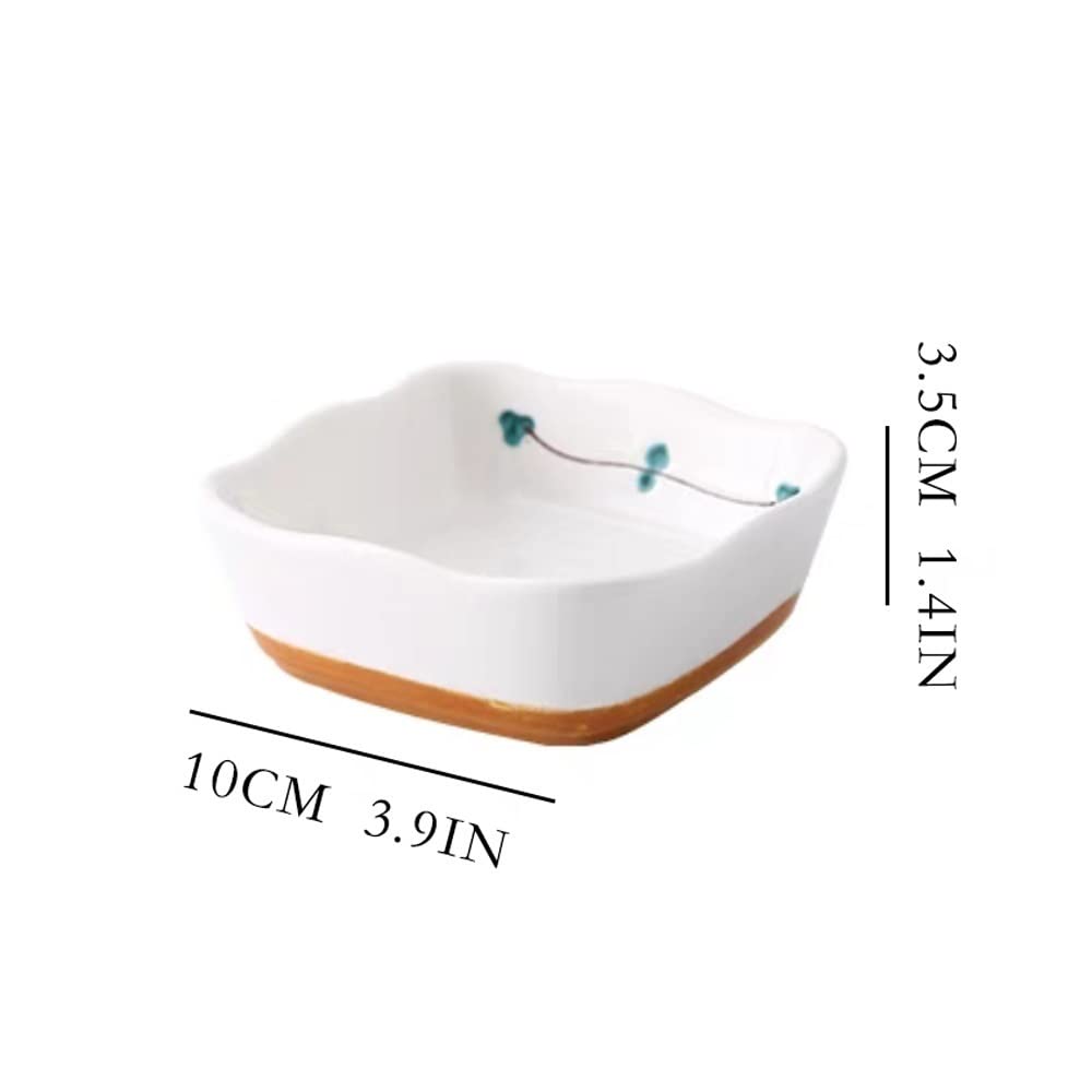 Miski do maczania Ceramiczne marynaty sos ocet dipping sos dom suszone owoce przekąski restauracja przystawki małe dania sushi kwadratowe naczynia miski (kolor: C)