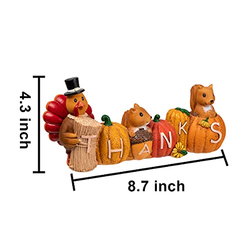 JOYIN Thanksgiving Pumpkin Turkey Tabletop Centerpiece Decor, Resin Turkey Figurines,Thanksgiving Decoration, Fall Harvest Tabletop Decor, Indoor Kitchen Decor,Thanksgiving Party Supplies,Autumn Decor - Image 4