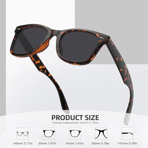 Image of MEETSUN Polarized Sunglasses for Women Men Classic Retro Square Frame Driving Sun Glasses UV Protection