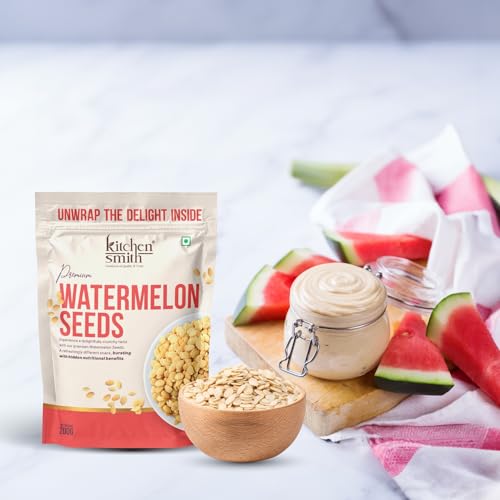Image of KitchenSmith Premium Watermelon Seeds - Pack of 2 (200gm Each) | A Nutrient-Rich Superfood For Energy | Digestion & Overall Wellness | High In Protein | Raw Watermelon Seeds