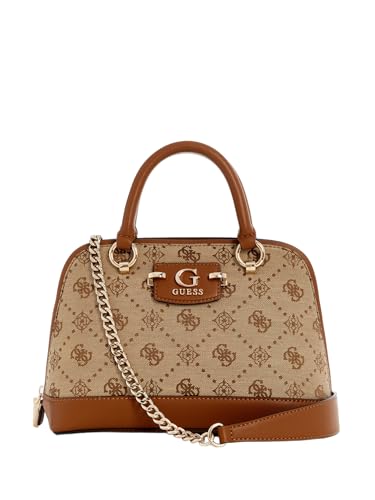 GUESS Neda Dome Satchel Bag Latte Logo fini le sac désordonné