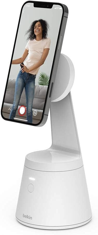 Belkin Face Tracking Phone Mount (MagSafe Compatible Cellphone Stand with Movement Tracking for Content Creators Works with iPhone 14
