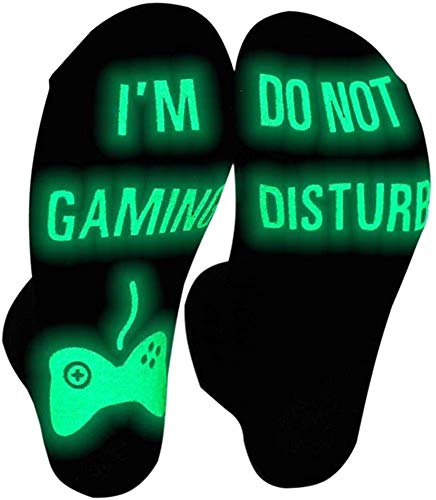 Glowing Gaming Sock Luminous,Do Not Disturb I'm Gaming,Funny Socks Novelty Socks for Men Women Boys Girls Youth,Gifts for gamers Glowing Gaming Sock Luminous,Do Not Disturb I'm Gaming,Funny Socks Novelty Socks for Men Women Boys Girls Youth,Gifts for gamers