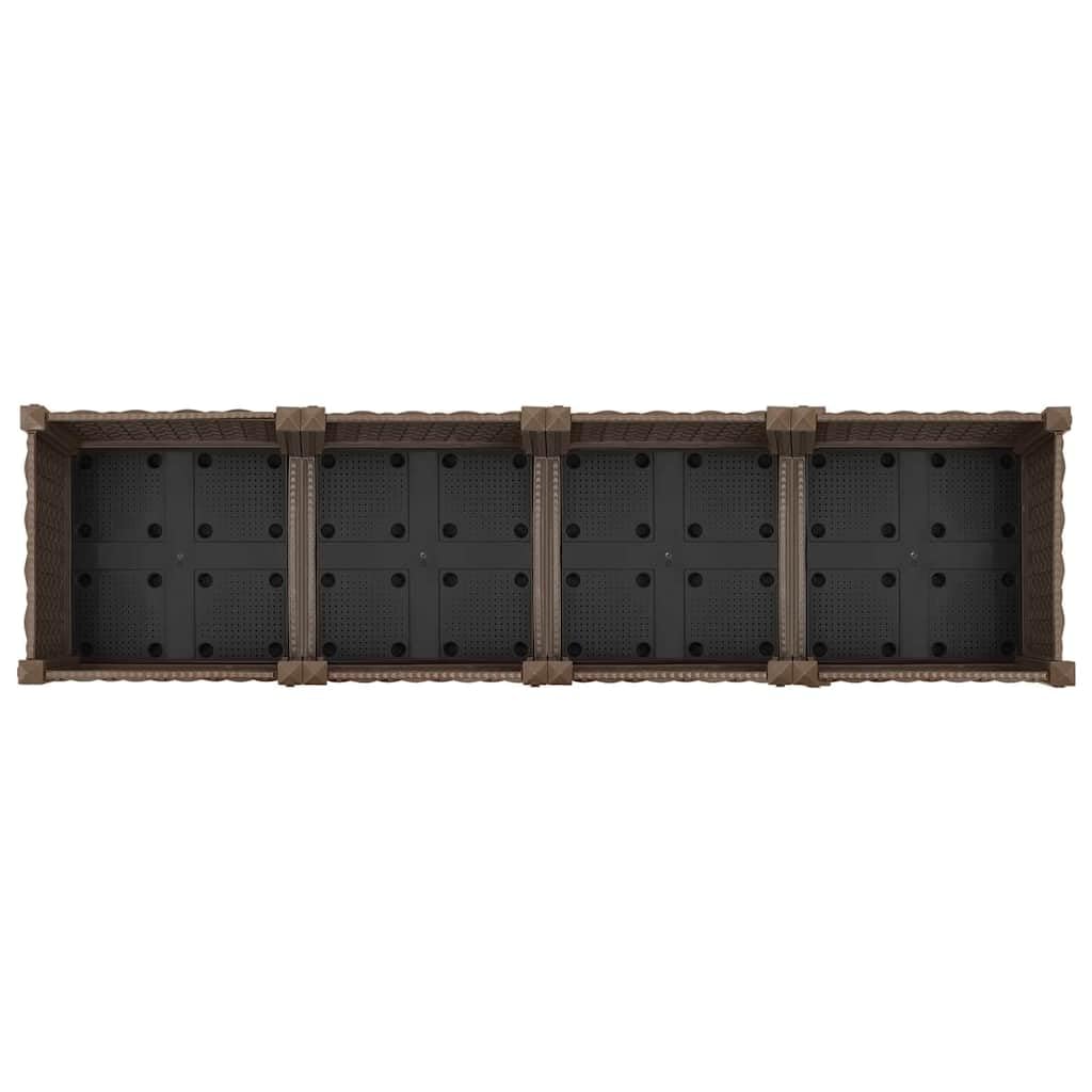 Jardinera de polipropileno para balcón, terraza, 160 x 40 x 23 cm
