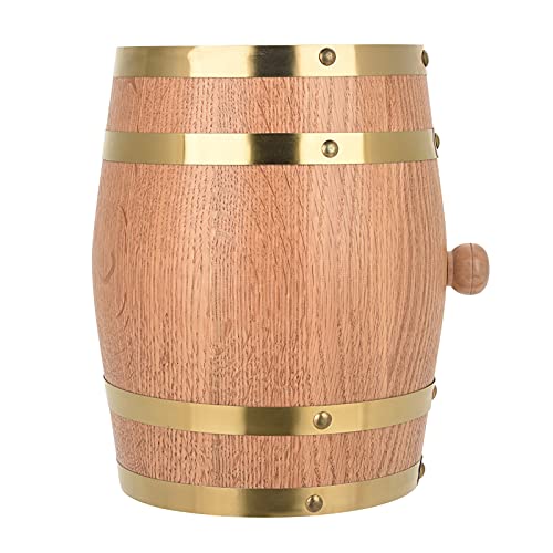 EVGATSAUTO Barril de roble de 3 litros de madera maciza - Barril de whisky, ron, vino y vino de Oporto con grifo - Barriles de alcohol hechos a mano para almacenamiento y refinamiento de aromas
