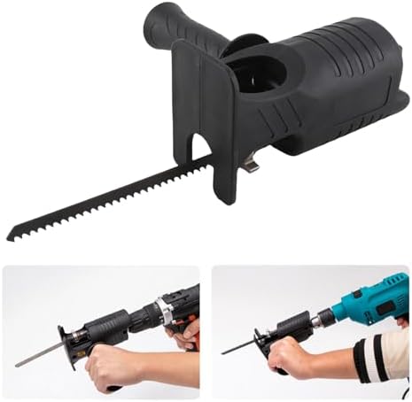 Reciprocating Saw Attachment for Drill Kit for Cordless Drill with Blades for Metal Wood Cutting Jig Saws, Drill Saw Attachment