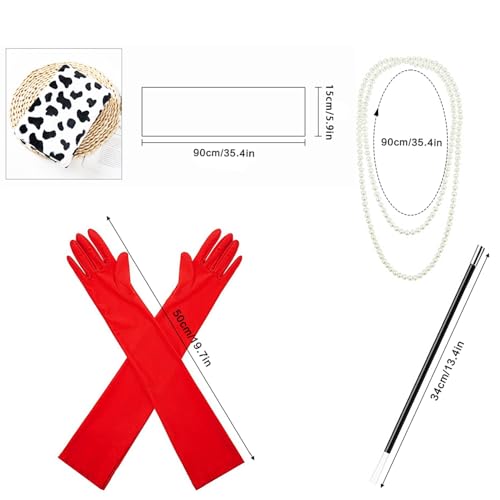 Disfraz con bufanda, guantes, collar y bastón para niñas miniatura 2