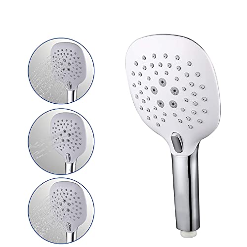 Cabezal de ducha de mano LaseVe ABS blanco y cromo miniatura 2