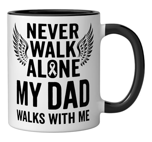 Taza Cerámica Dad In Heaven Memorial Negro y Blanco miniatura 2