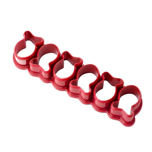 Haofy Mini Cortador de Galletas de Dorado Reutilizable para Hornear Bocadillos Pequeños en Forma de para Cumpleaños y Celebraciones (rojo)