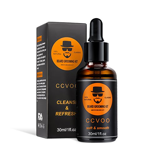 Organic Beard Oil for Fuller Beards, Mustache & Goatee Growth Oil - Leave-in Conditioner and Softener,100% Natural & Organic Mens Facial Hair Product- 1fl.oz