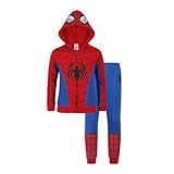 Marvel Spider-Man Boys Zip Up Hooded Sweatshirt and Pants Set for Toddlers, Little and Big Kids – Blue/Red