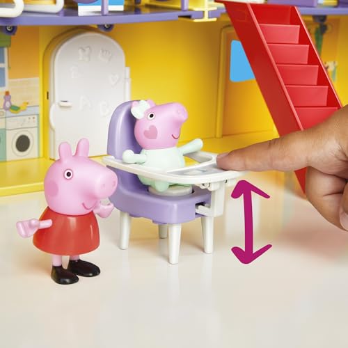 Miniatura 5 de Hasbro Peppa Pig, Gran Casa Familiar de Peppa, Juguetes para Niñas y Niños, Casa de Muñecas, 11 Accesorios, 3 Figuras de Animales Color Rosa, Regalo para Fans de la Serie a Partir de 3 Años