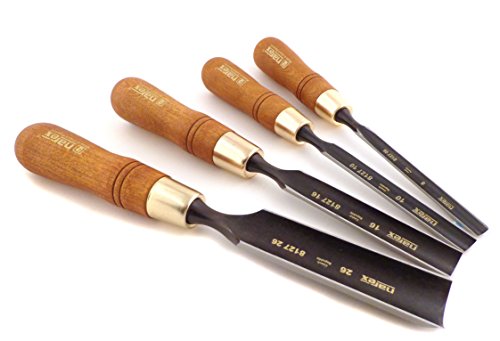 Narex Czech Steel Set of 4 Premier Firmer Gouges 8 mm (5/16) 10 mm (3/8) 16 mm (11/16) 26 mm (1 1/6) 863700F