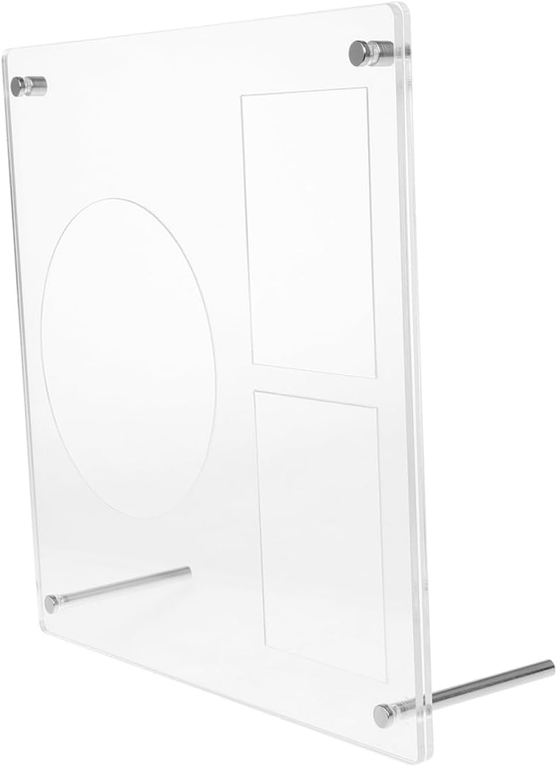 Tofficu Acrylic Kpop CD Holder and Photocards Display Stand with 3-tier Slots, Vinyl Record Frame for Signed Album Showcase, Sturdy Organizing Rack for Living Room Media Storage