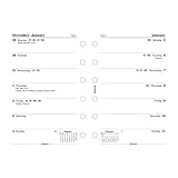 Filofax Week on a Page Refill for 2016 Size Yearly Calendar, 4.75 x 3.25