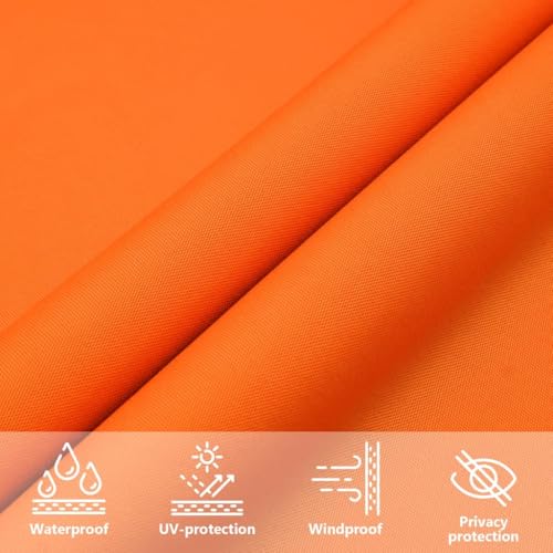 vidaXL Sonnensegel Wasserfest Sonnenschutz Windschutz Sonnendach UV Schutz Garten Terrasse Balkon Oxford-Gewebe Dreieckig 5x5x6m Orange