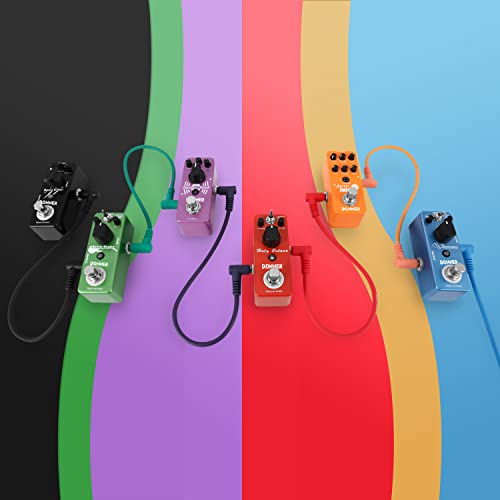 Donner 12 Inch Guitar Patch Cable Guitar Effect Pedal Cables Black 6 Pack #TOP5