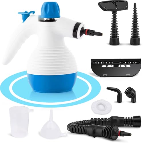 Dekohome Vaporeta Limpieza Hogar, Limpieza Vapor, Vaporeta de Mano con 9 Accesorios, Limpia a Vapor todo tipo de Superficies, Ideal para el Hogar y el Coche