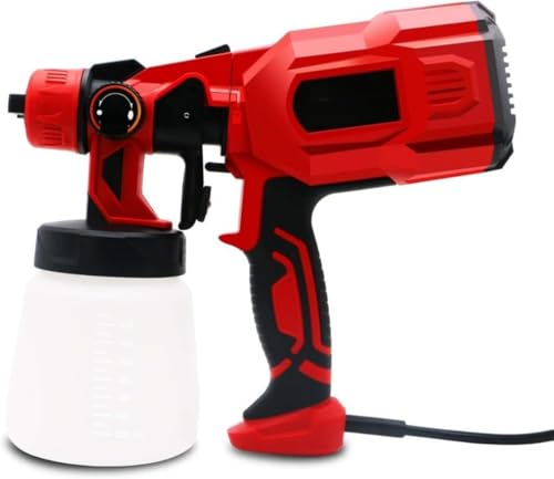 CokBlu家庭用ハイパワー電動スプレーガン 3 スプレーパターン・噴射量調節可能 1.8m 長電源コード付き 木材/プラスチック/金属多素材対応 水性/油性塗料 OK DIY 塗装に最適な電動ペンキ塗り機