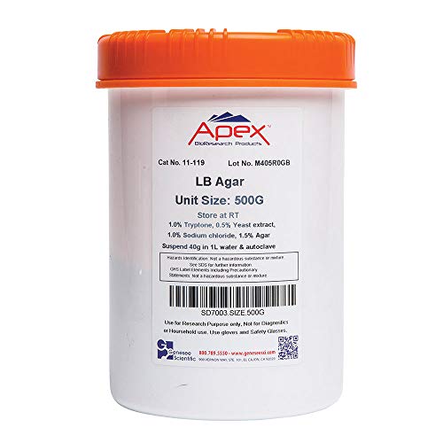 LB Agar (Miller) Mix, 500g, High Salt, Powder Premix, 500g/Unit