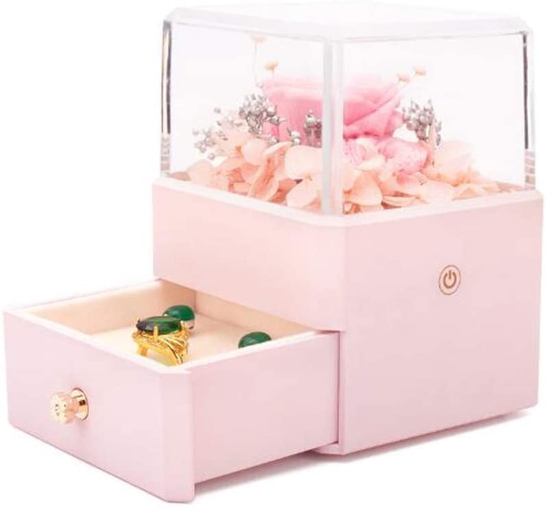 Organisateur de bijoux avec boîte lumineuse portable pour bague en diamant