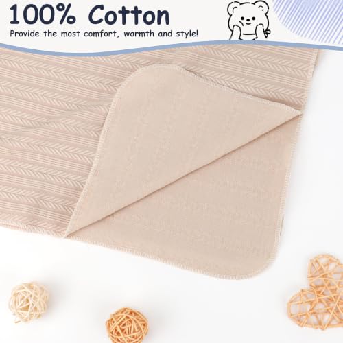 Image of BQUBO 3 Sets Baby Swaddle Blankets Swaddling Wrap with Hats Mittens Newborn Soft Silky Nursery Receiving Blanket Cute Bear Ears Hat Elastic Gloves Set for Unisex Baby 0-3 Months