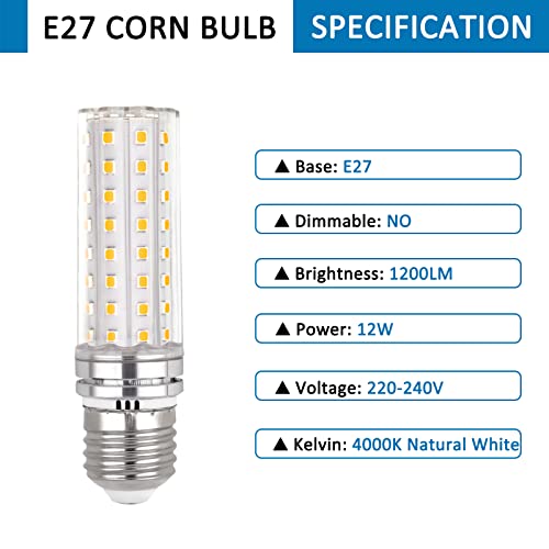 Lampadina Mais E27 LED 12W, 220-240V, Non